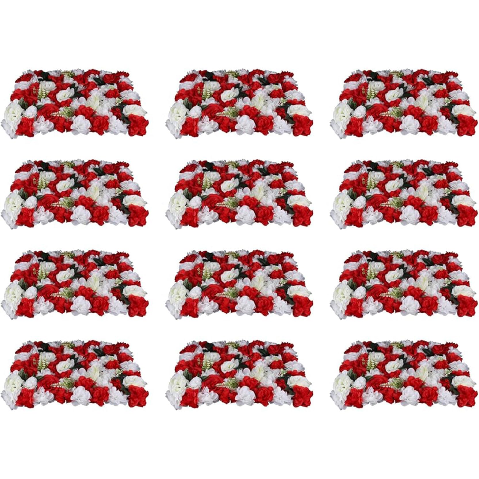 Panneau mural floral faux fleur haut de gamme 3D en soie pour interieur chic | x12