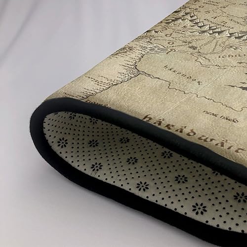 Miniatura 5 de Alfombra de área del hogar con patrón de mapa de la tierra media, 3 pies 3 pulgadas x 5 pies, alfombra suave antideslizante para sala de estar y