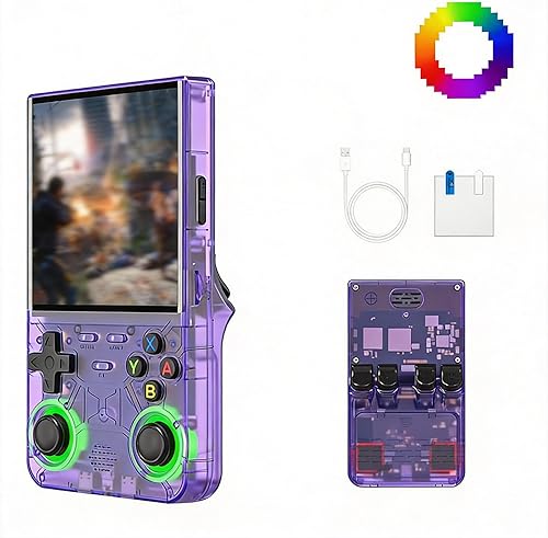 Vista 10 de R36 Ultra - Consola de juegos portátil de 128 GB, pantalla HD de 4 pulgadas, consola de videojuegos retro portátil de bolsillo, arcade para niños