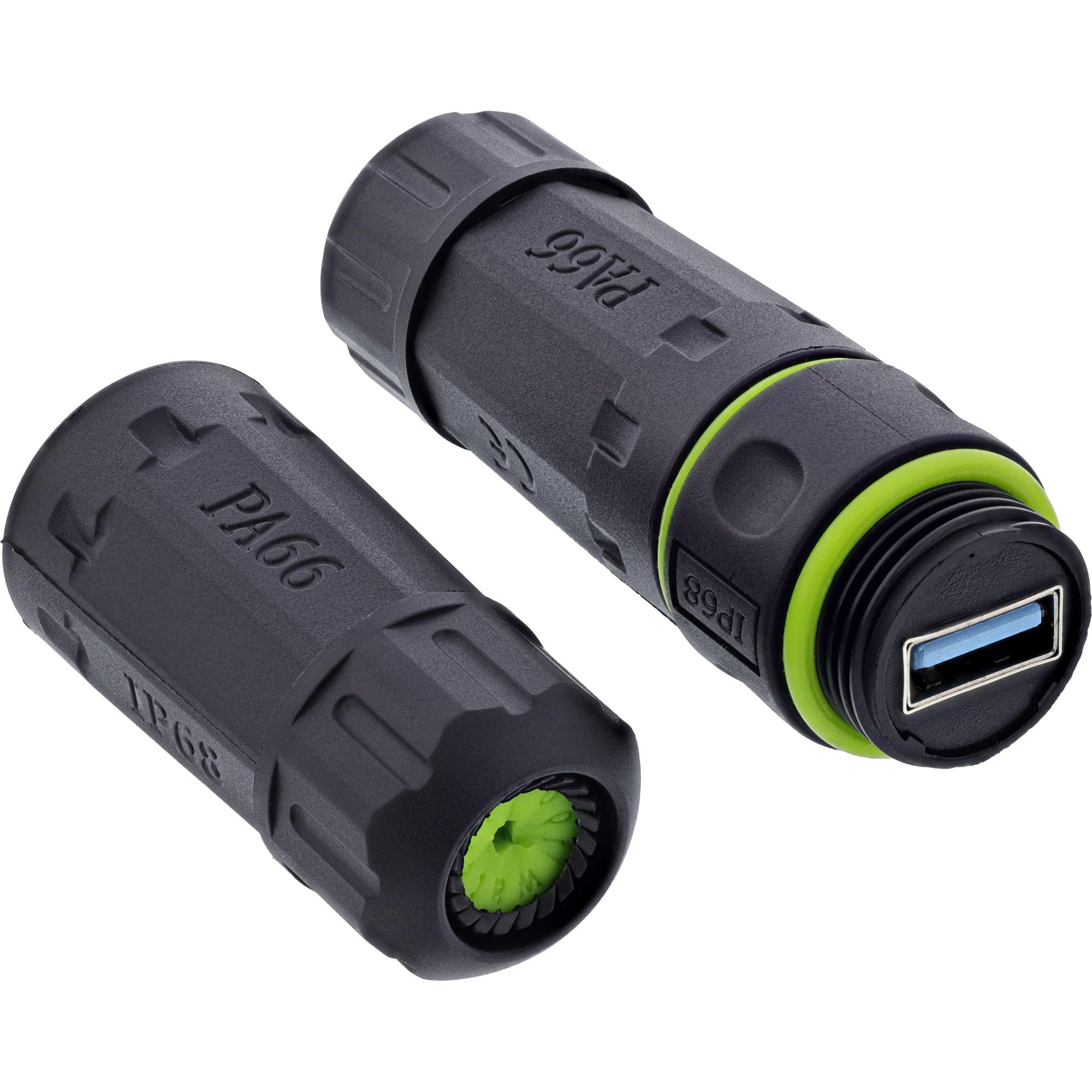 InLine USB-A-Kupplung USB-A Kupplung IP68, Outdoor-Variante