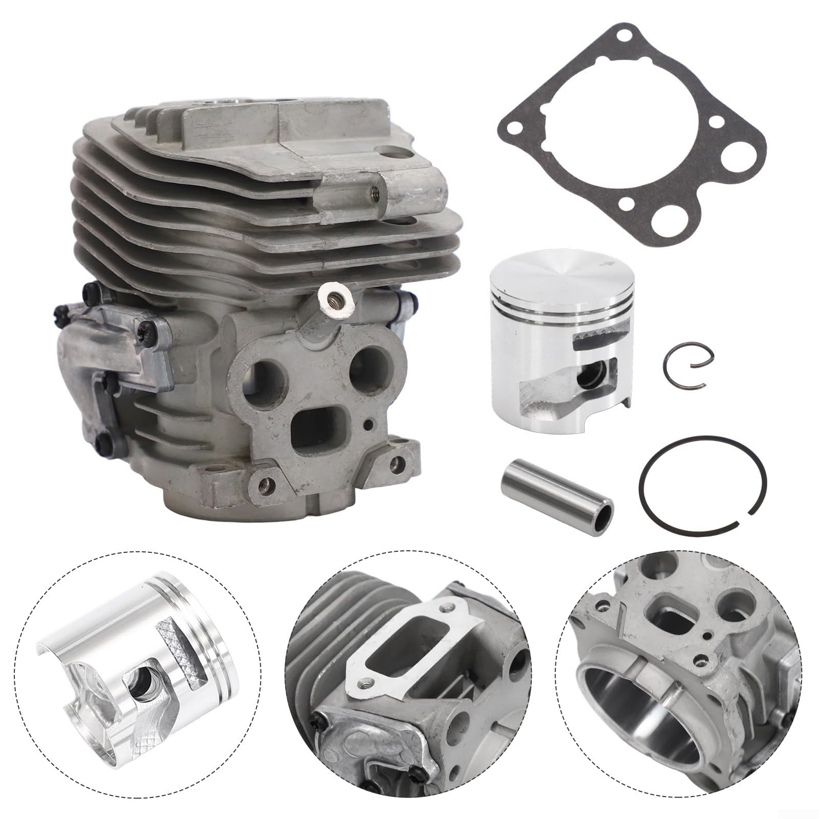 Kit de revisión de montaje de pistón de cilindro de 51 mm compatible con modelos de cortador de potencia K760 K770 Active II, pieza de repuesto 581476102 581476103, construcción de metal