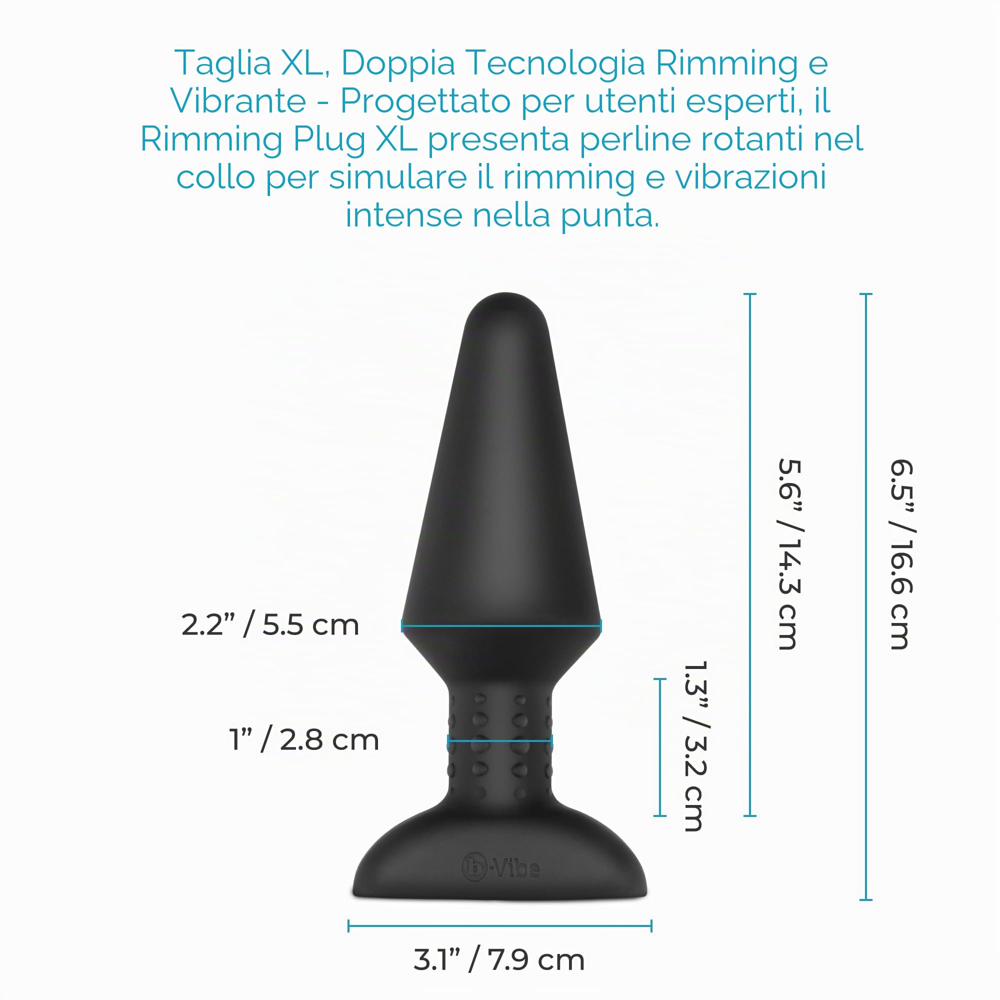 B-Vibe Rimming Spina anale Black XL