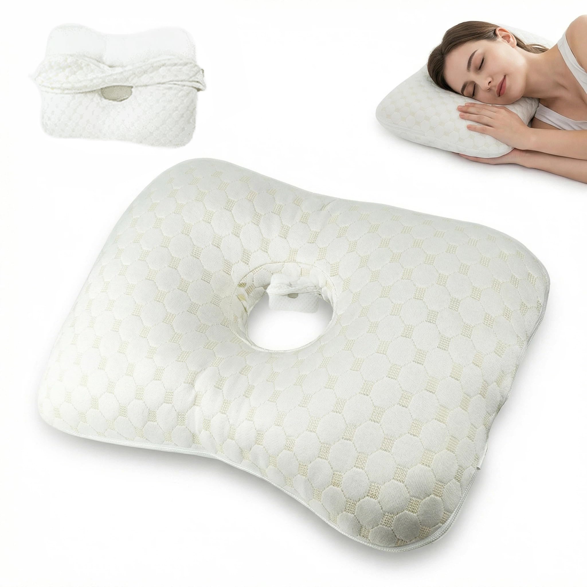 Coussin de piercing d'oreille avec trou : fini la douleur pour dormir sur le côté