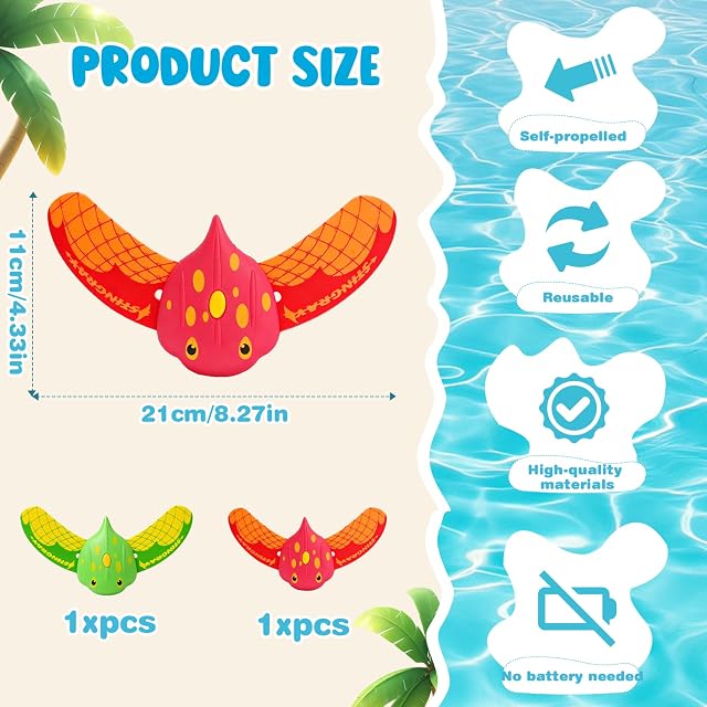 Foto 2 de 7 de NFJIJL Set de 2 Planeadores Acuáticos con Forma de Mantarraya