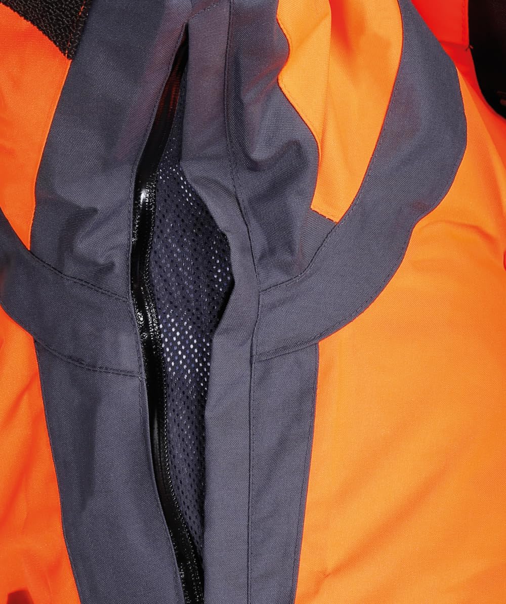 PSS Regenjacke wasserdicht X-treme Rain Orange/Grau Größe XL