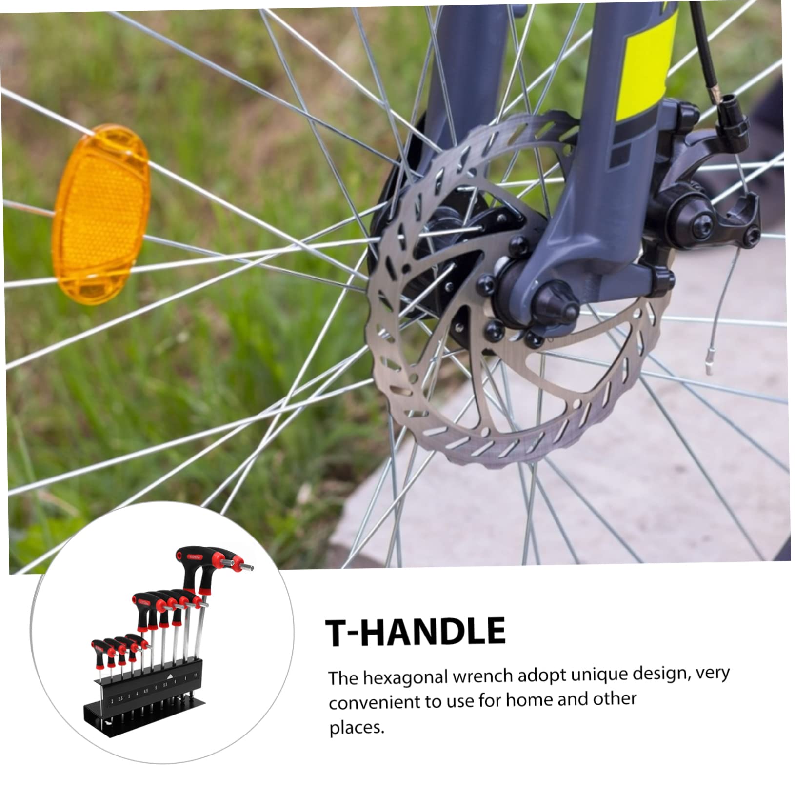 10piezas Llaves Hexagonales T-manija Con Soporte Herramientas De Reparación Versátiles Para Hogar