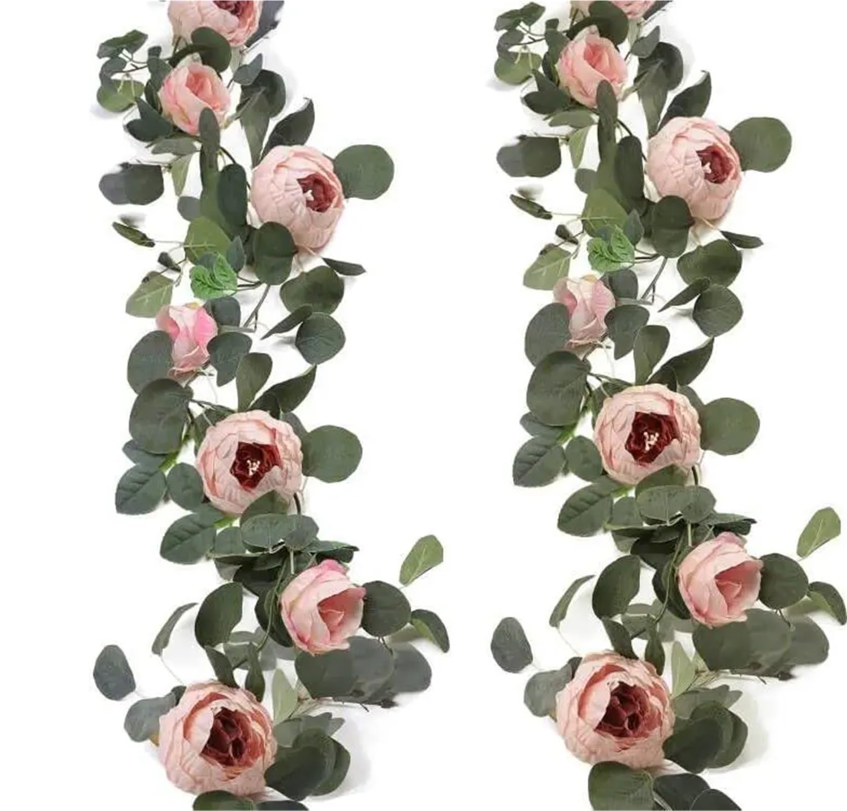 Ayztantine artificial flowers 1pcs Artificial Flowers Garland Vintage Fake Flower Peony Rose Vine Greenery Decorative Wall Wedding Hanging Decor