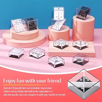 Hanaive 18 Pcs Mini Maze Puzzle Box for Christmas Stocking Stuffers