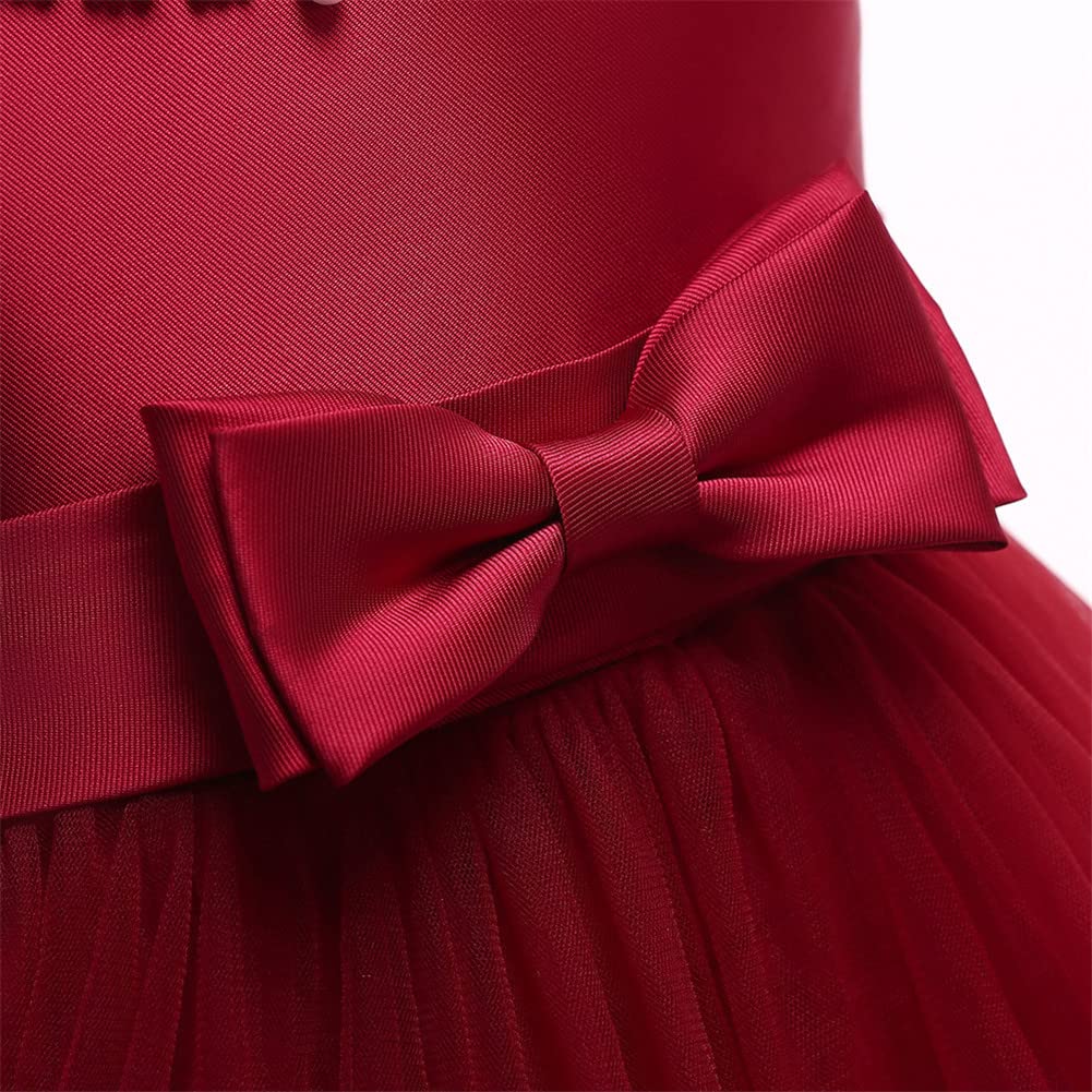 NSSMWTTC 3M-9T - Vestido de fiesta para bebé, vestido de tutú para niñas pequeñas, vestidos de novia con flores