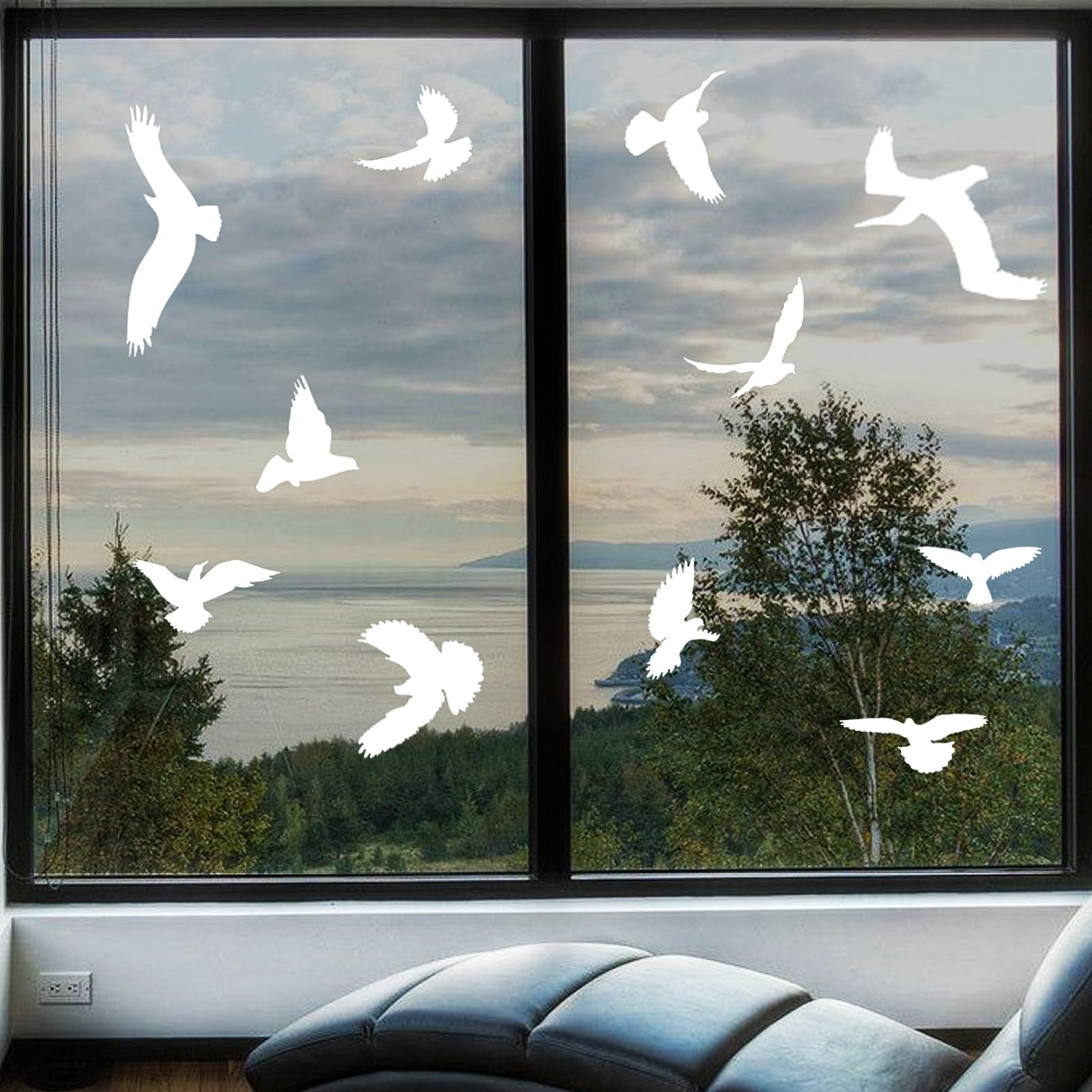 37 Stickers Anti Collision Oiseaux Pour Fenêtres - Autocollants Protection Vitres 9 Planches