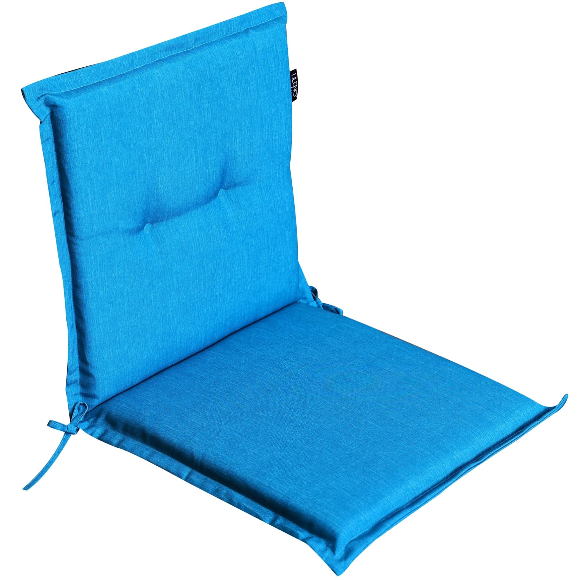 LILENO HOME Garden Chair Cushions [Set of 1 - Low-Back] in Aqua Plain — image 1