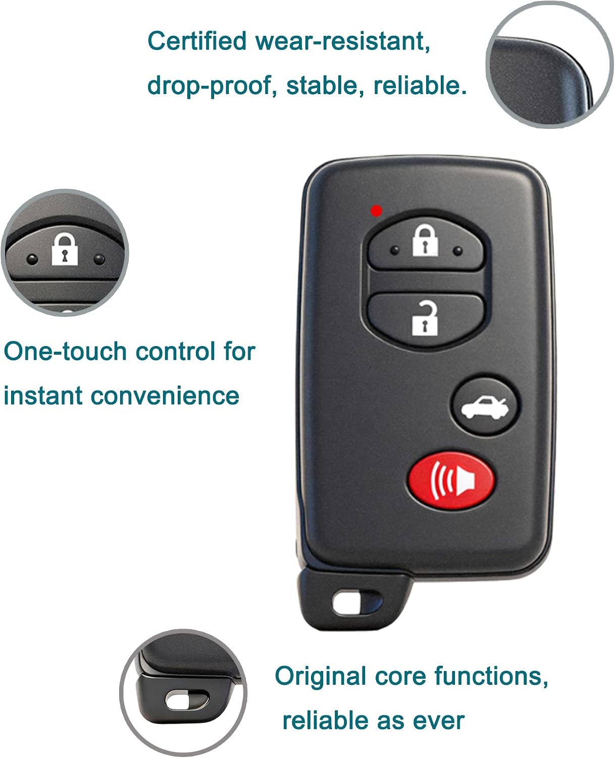 Smart Key Fob for Toyota Camry 2010-2012, FengRKey Remote Control Key Fob Compatible for Toyota Camry Avalon 2010-2012 HYQ14AAB 89904-33370 89904-06130 271451-3370