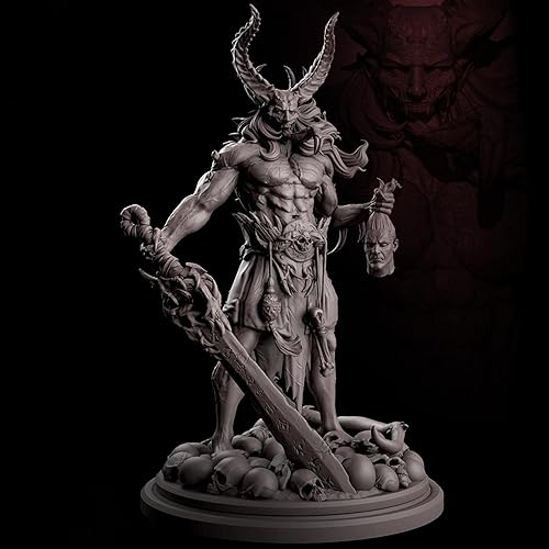 Miniatura 3 de Splindg 124 2.953in sci-fi Infierno orc Warrior Resina Modelo de carácter sin pintar y sin montar Kit de modelo miniatura  158C04