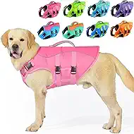 PETDSH Dog Life Jacket Small, High Flotation Dog Life Vest for Swimming Boating, Reflective Puppy Lifejacket with Superior Buoyancy and Rescue Handle, Adjustable Safety Dogs Floating Vests