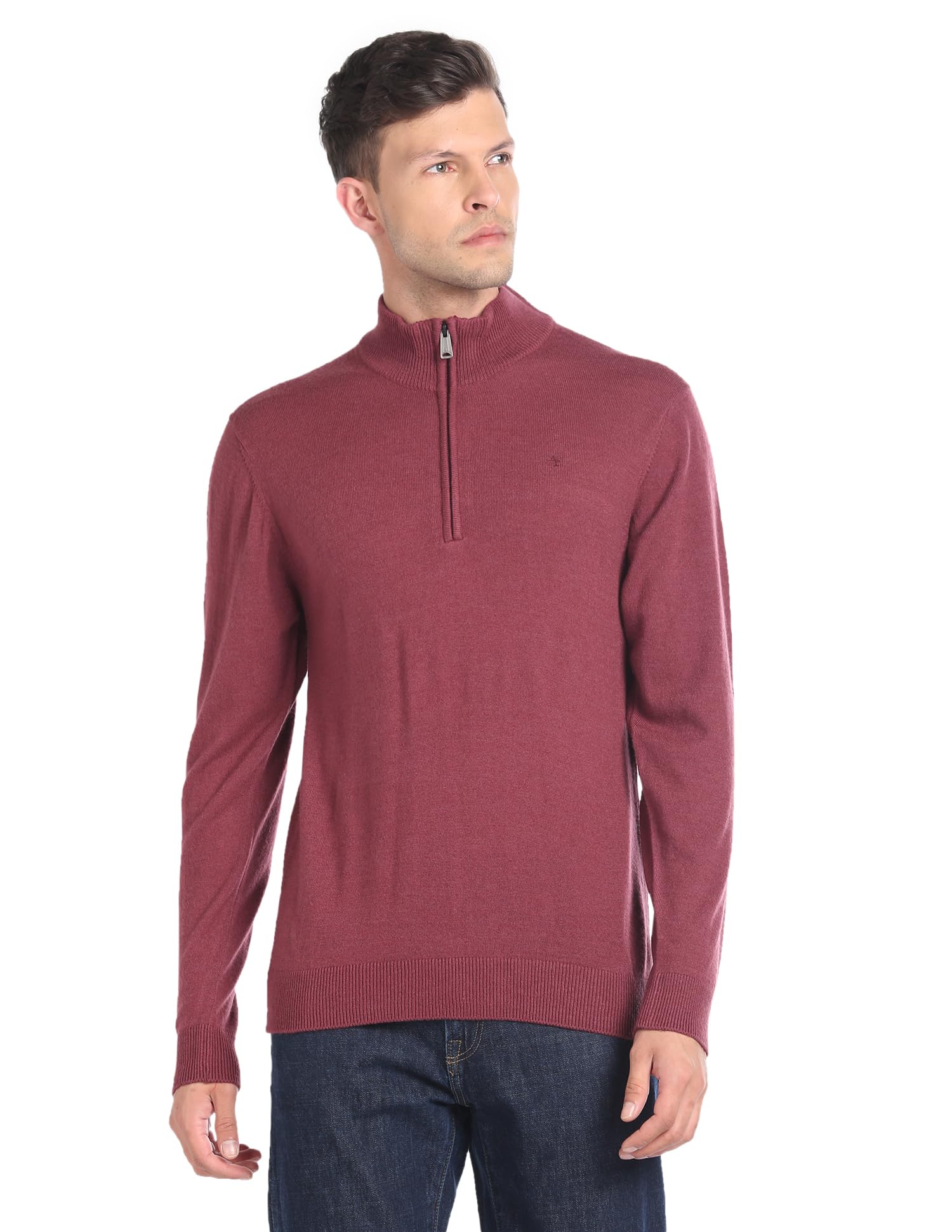arrow Men's Wool Casual High Neck Sweaters-picture-14
