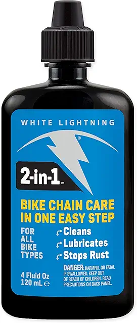 White Lightning 2-in-1 Bike Care 4 oz Lubricant...