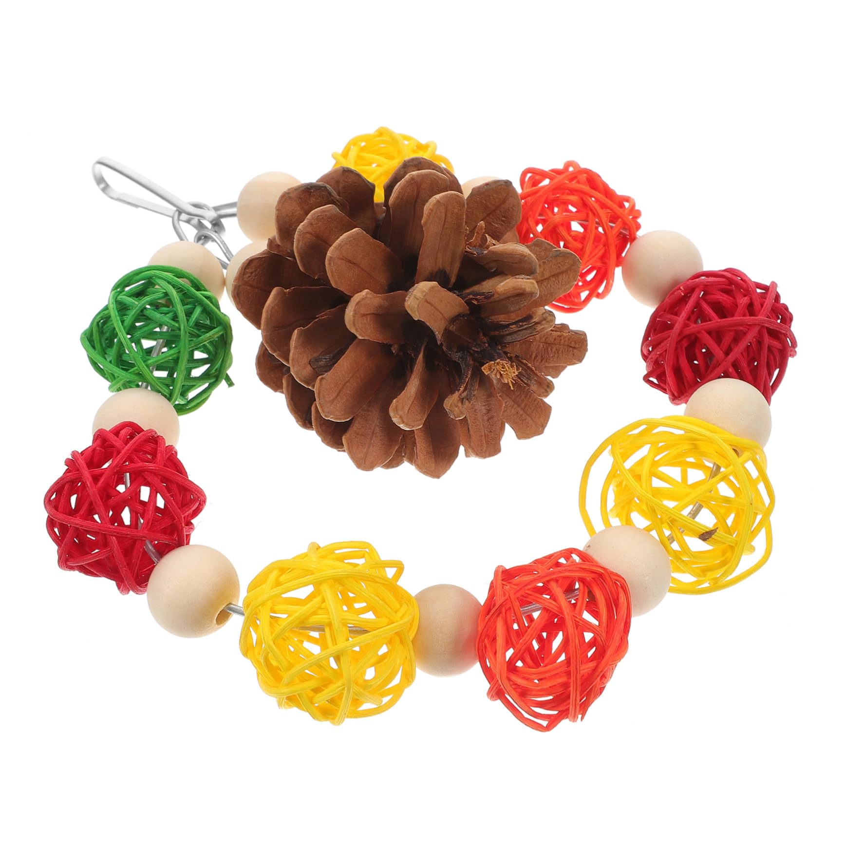 POPETPOP 5st Kauspielzeug Für Vögel Beißring Für Papageienkäfige Kletterspielzeug Für Vögel Papageienblockspielzeug Tannenzapfen Spielzeug Sittich Langen Ornament Kiefernzapfen