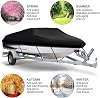 Funda para Bote para Bayliner V20i 2010-2026 | Cobertor Oxford Remolcable para Todas las Estaciones, Protección Marina de Grado Resistente a Rasgaduras e Impermeable, Plateado 6