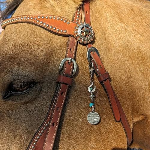 Clipe de pingente de sela e freio de cavalo, Bless This Horse and Rider Keep Safe Bridle Saddle Char