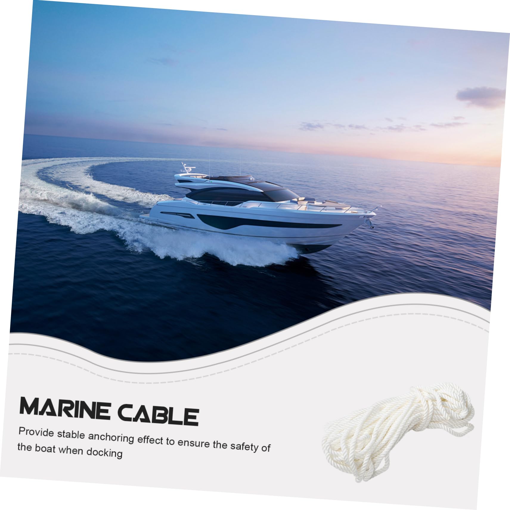KOMBIUDA 1rolle Roll Weiße Nylon Marineleine Robuste Nylon Festmacherleine Für Boots Und Yachtanlegestellen Sicheres Ankern Und Vielseitige Marineanwendungen