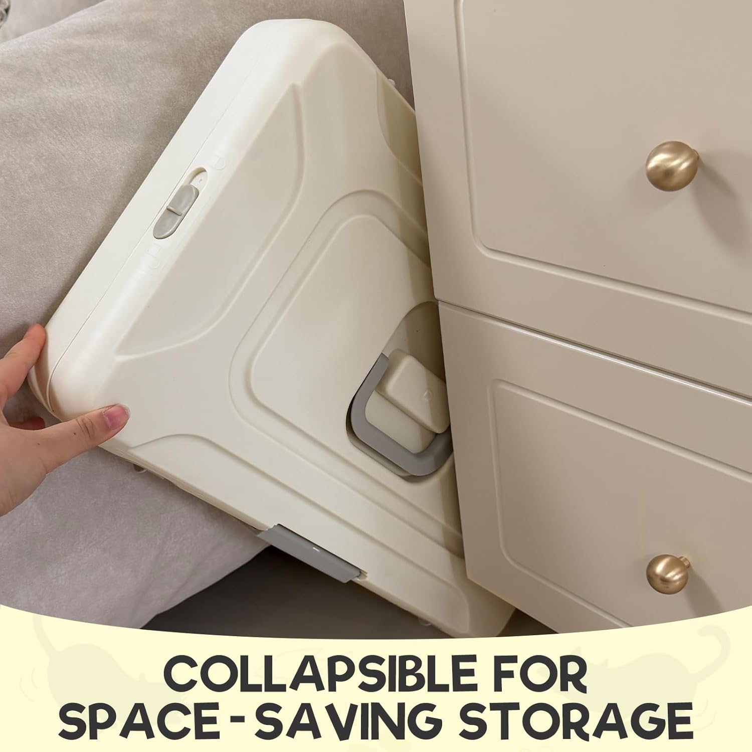 Hard Cat Carrier,Dog Crate for Small Dogs,Cat Kennel Clear,Foldable Dog Kennel with Urine Pad Mesh Grid,Ventilation & Hard Plastic Protection Transparent Pet Carrier 20" L,White