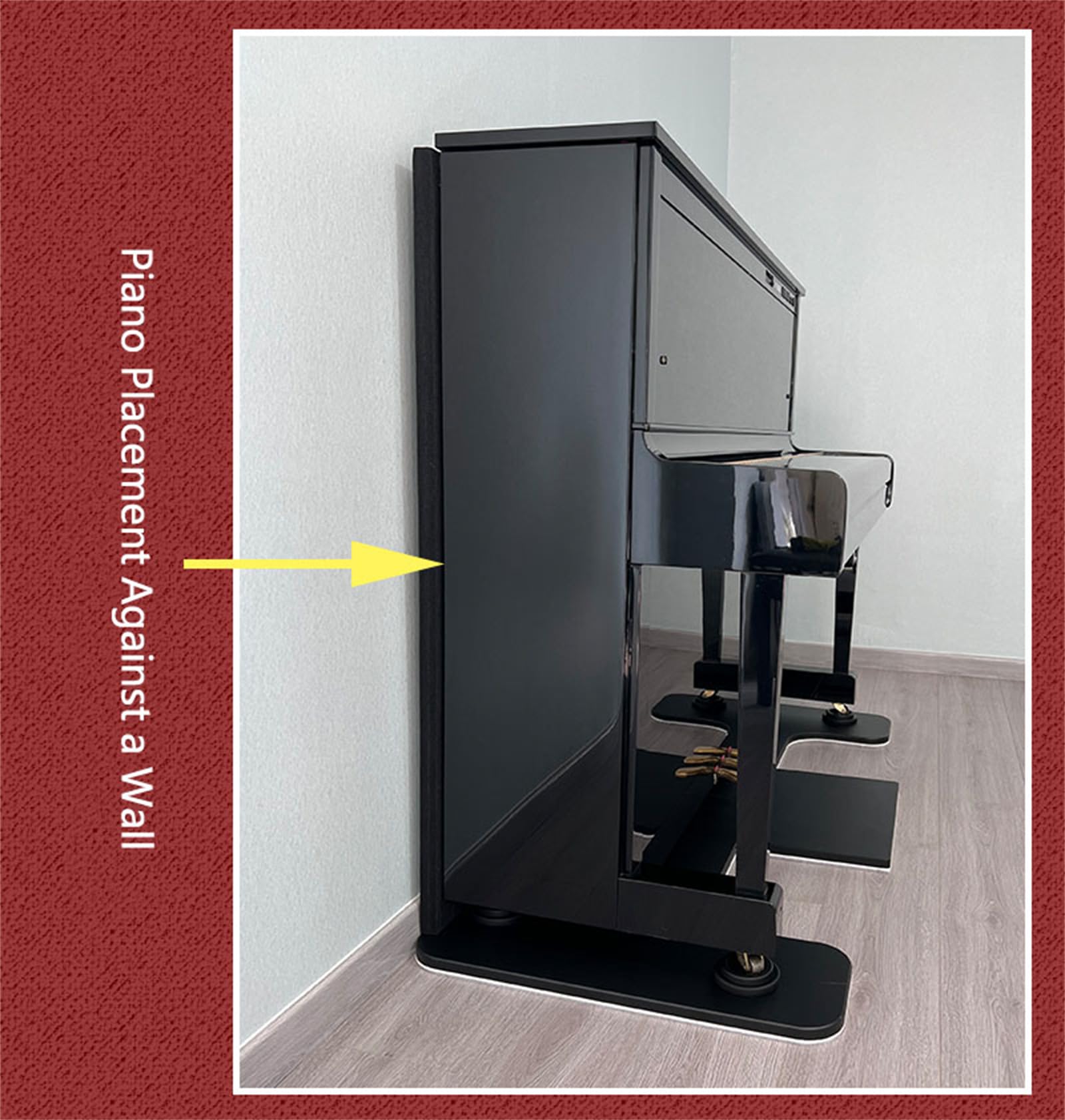 Tappeto insonorizzante per Pianoforte, Tappeto Protettivo per Pianoforte Verticale, riduzione del Rumore, Antiscivolo, termoisolante, Cuscinetti acustici, Tappetino insonorizzante per pavime