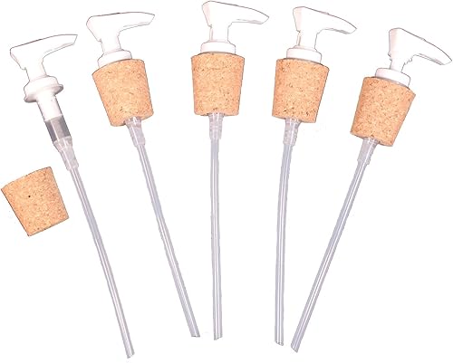 Miniatura 2 de Creative Hobbies El dispensador de bomba blanco tiene tapón de corcho para un ajuste fácil a presión (Pkg5)