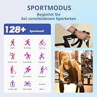 Ceas inteligent de damă Kesasohe, 1,47 inchi, rezistent la apă IP68, monitor fitness, auriu-roze, monitorizare puls, somn, SpO2, 124 moduri sport, compatibil Android și iOS 3