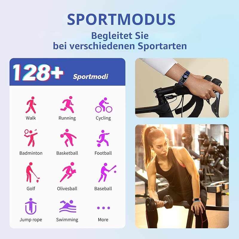 Ceas inteligent de damă Kesasohe, 1,47 inchi, rezistent la apă IP68, monitor fitness, auriu-roze, monitorizare puls, somn, SpO2, 124 moduri sport, compatibil Android și iOS