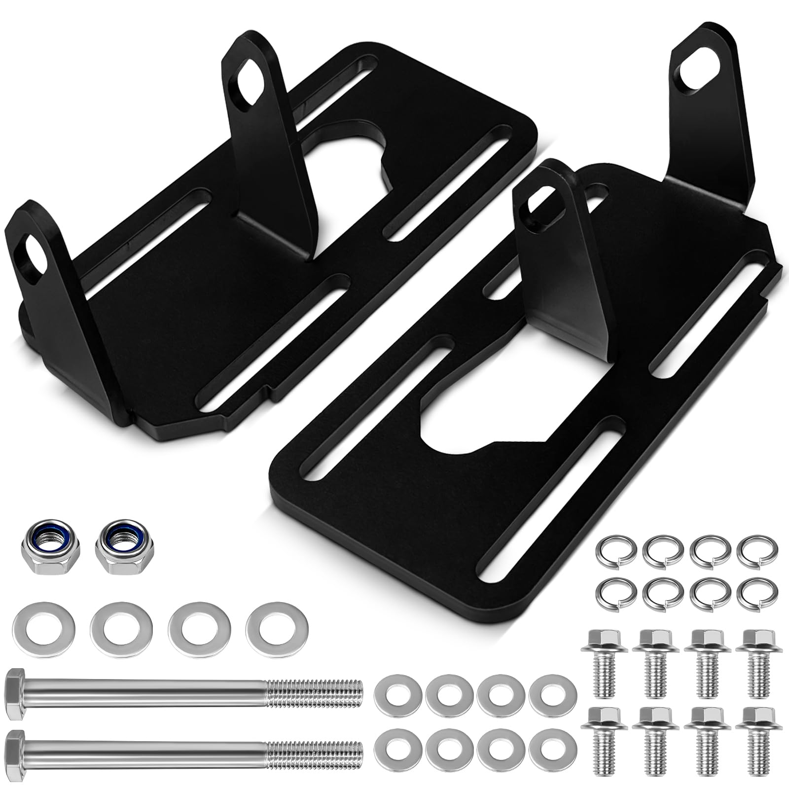 LS Swap Motor Mount Brackets, Compatible with 1973-1998 Chevy GMC C/K Trucks 2WD 4WD, Adjustable Engine Conversion Mounts for LS1 LS2 LS3 Series