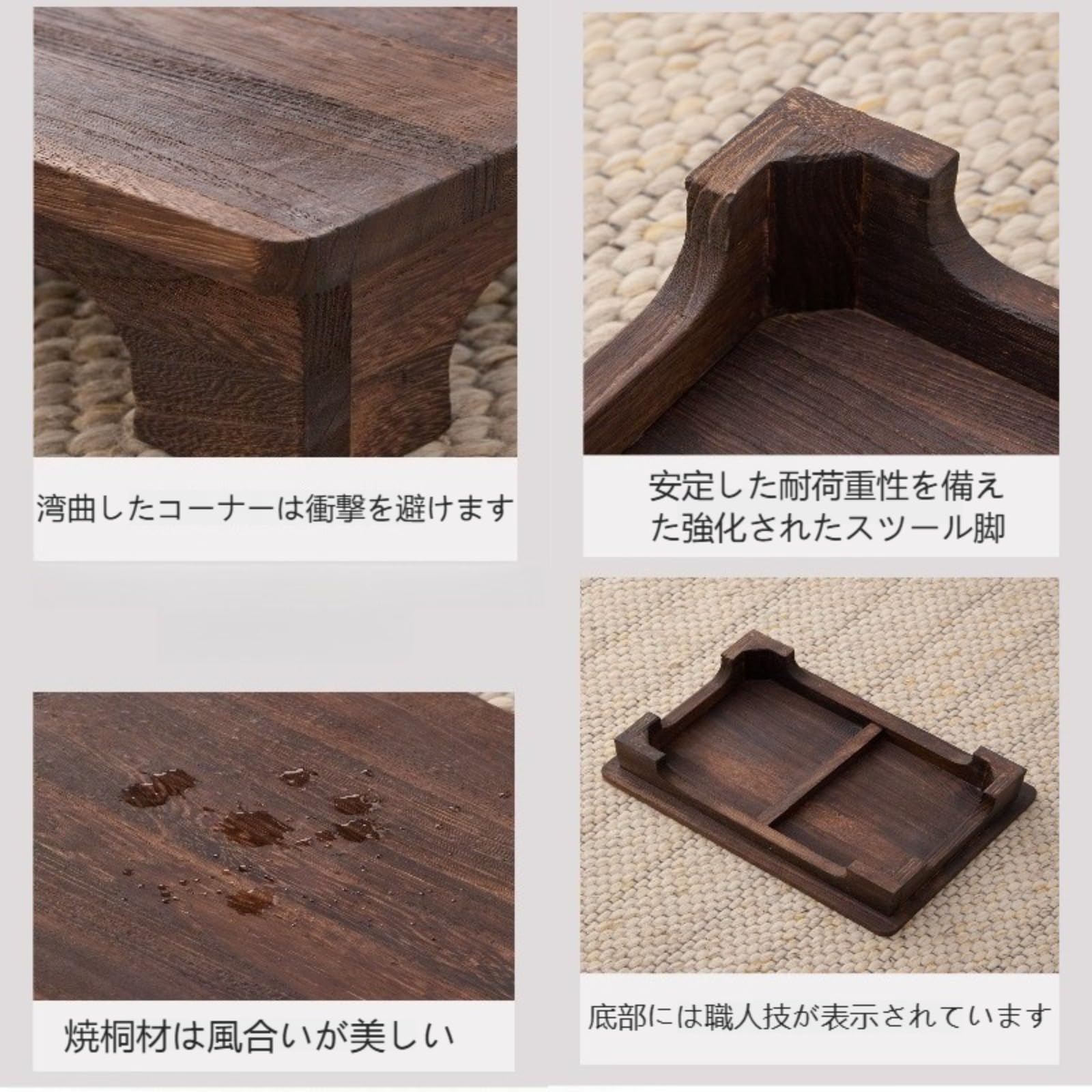 Amazon｜ちゃぶ台 和風テーブル 座卓 桐木製 天然木 コンパクト 軽量