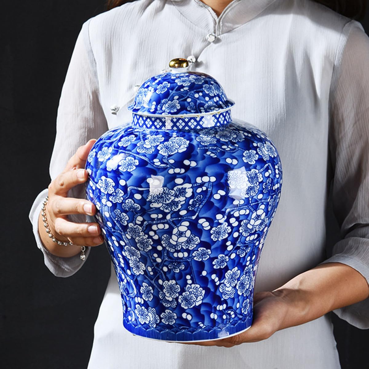 Contenedor de Cerámica Resistente al Desgaste y Fácil de Limpiar para Guardar Té Diseño Clásico Color Aleatorio Adecuado para Almacenar Infusiones Cocina