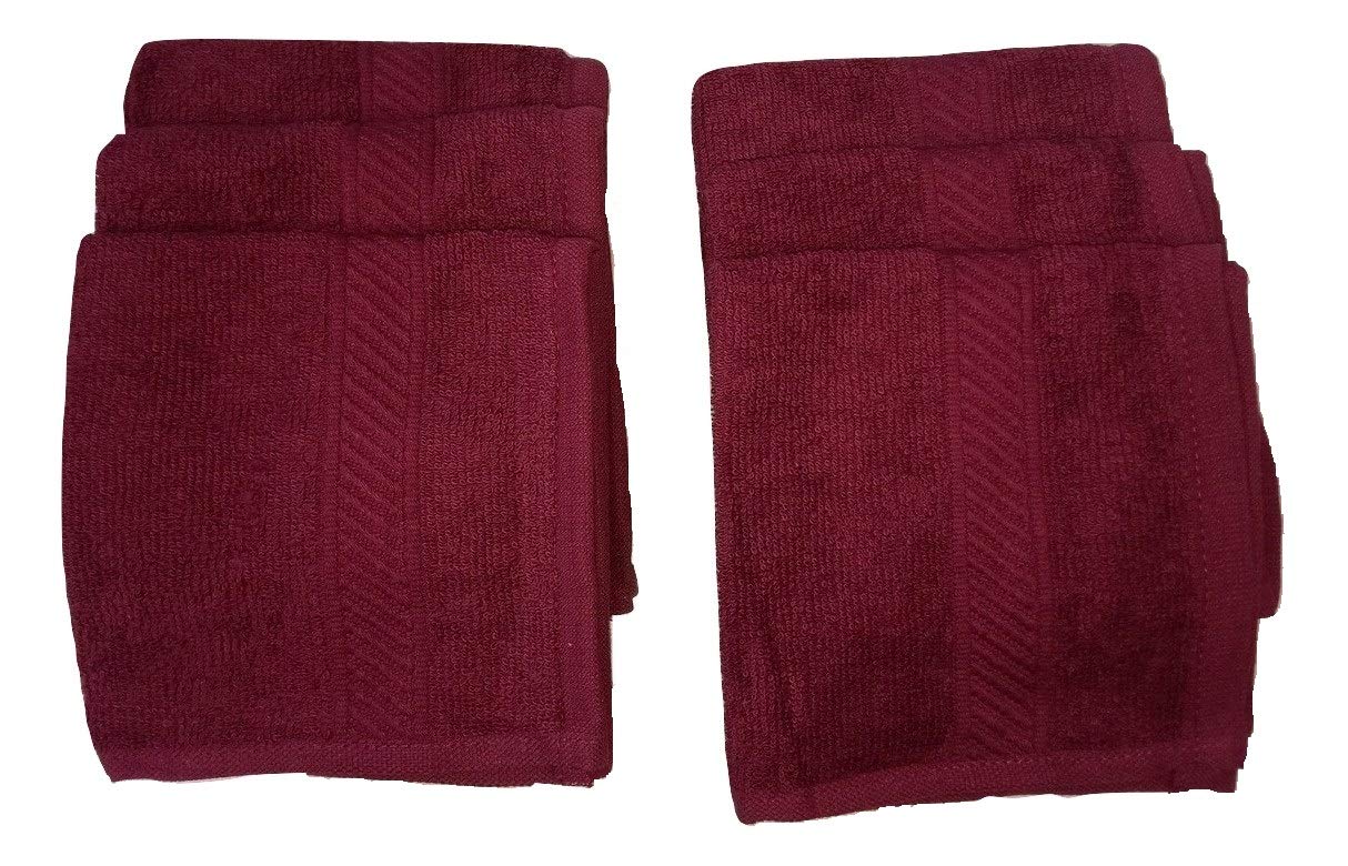 NT-STAR Washcloth, Maroon, 30x30 cm (12x12")(Pack of 6)