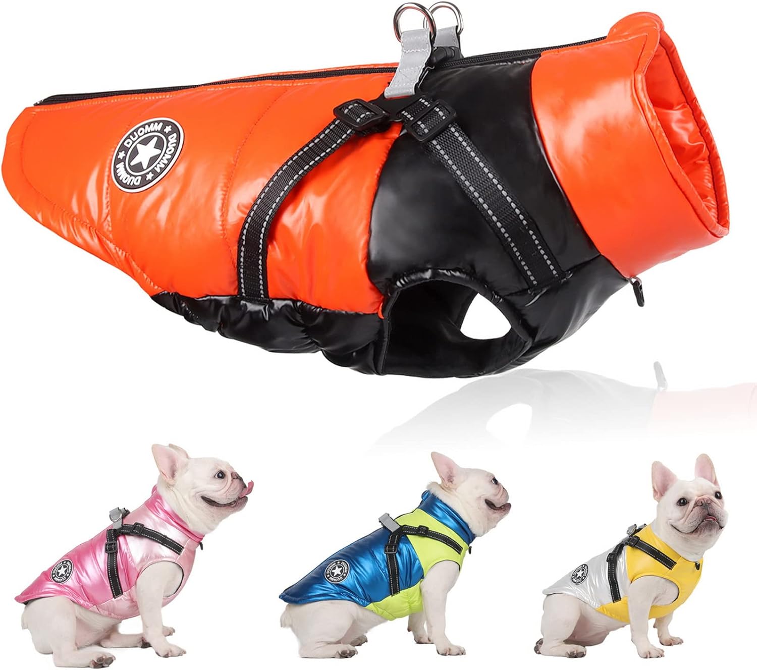 Zunea Waterproof Dog Jacket with Harness for Small Medium Dogs Zipper Winter Jacket Coat Zunea Waterproof Dog Jacket with Harness for Small Medium Dogs Zipper Winter Jacket Coat