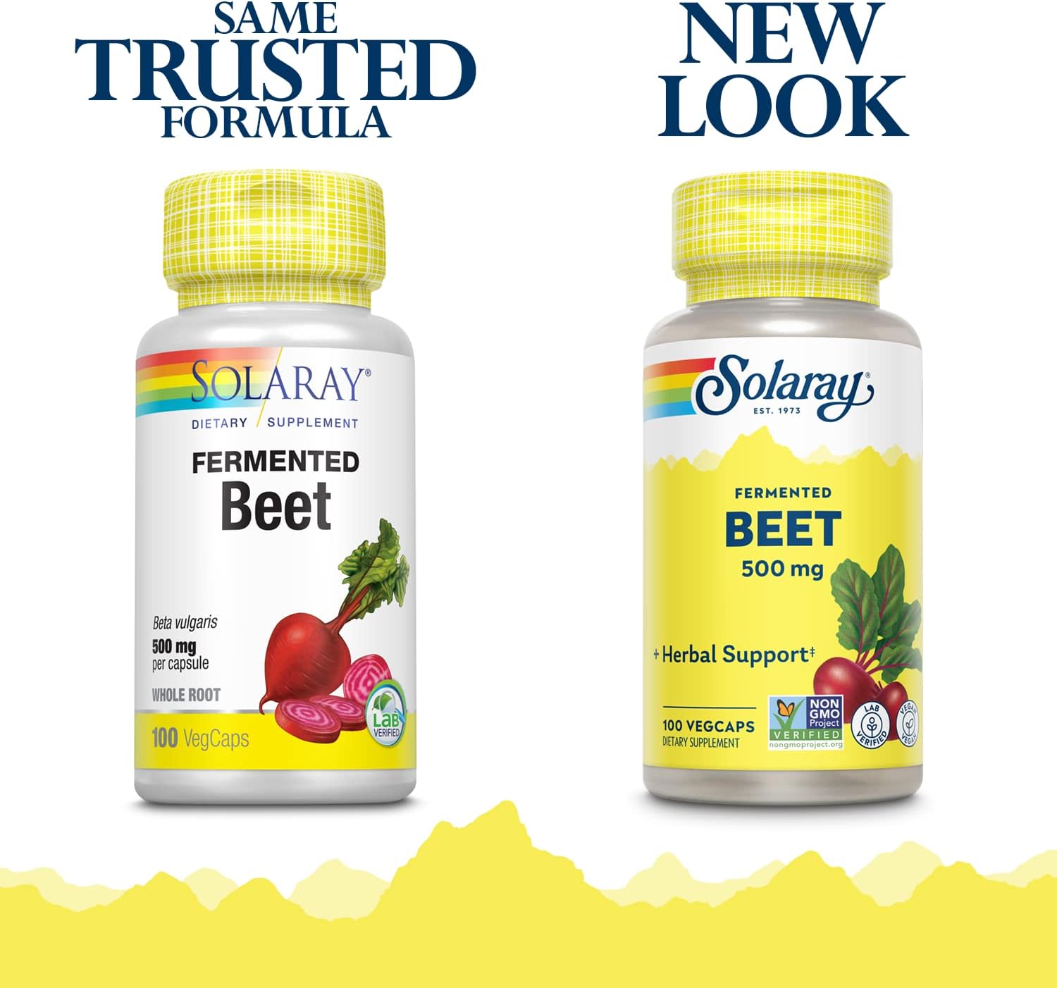 SOLARAY Fermented Beet Root Extract from Organic Beets - Beet Root Capsules Traditionally Used for Energy, Endurance, Blood Flow, Heart Health Support - Vegan, Non-GMO, 60-Day Guarantee, 100 VegCaps