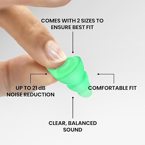 Miniatura 7 de Eargasm Afterglow - Tapones para los oídos de alta fidelidad, reutilizables, con reducción de ruido que brilla en la oscuridad, tapones para los
