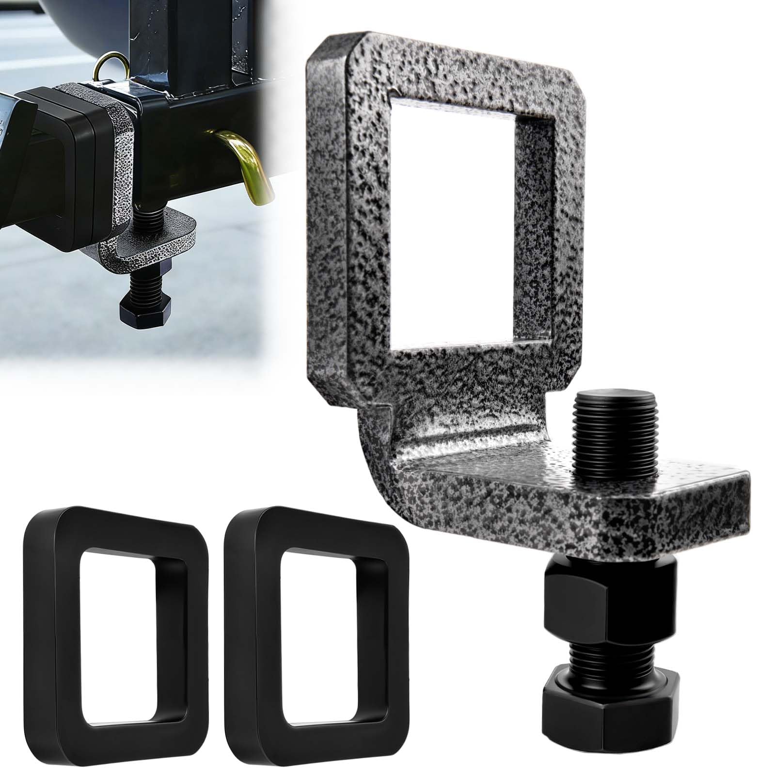 Abrazadera de enganche de 2 pulgadas LEONTOOL con 2 almohadillas de acero 5