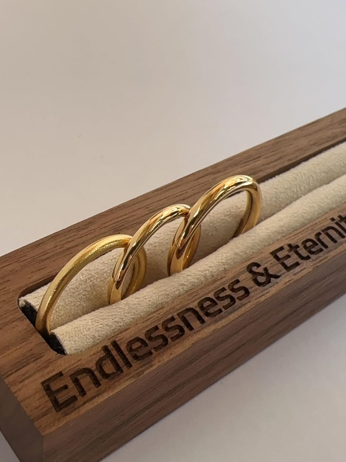 ENDLESSNESS & ETERNITY 2mm 2.5mm 14K Wedding Gold Band for Women Gold Plated Comfort Fit Stackble Plain Ring Knuckle Finger