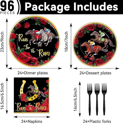 Miniatura 415 de 96 piezas de suministros de fiesta de cumpleaños florales de cumpleaños, platos de papel, servilletas, flores de oro rosa, decoraciones de fiesta