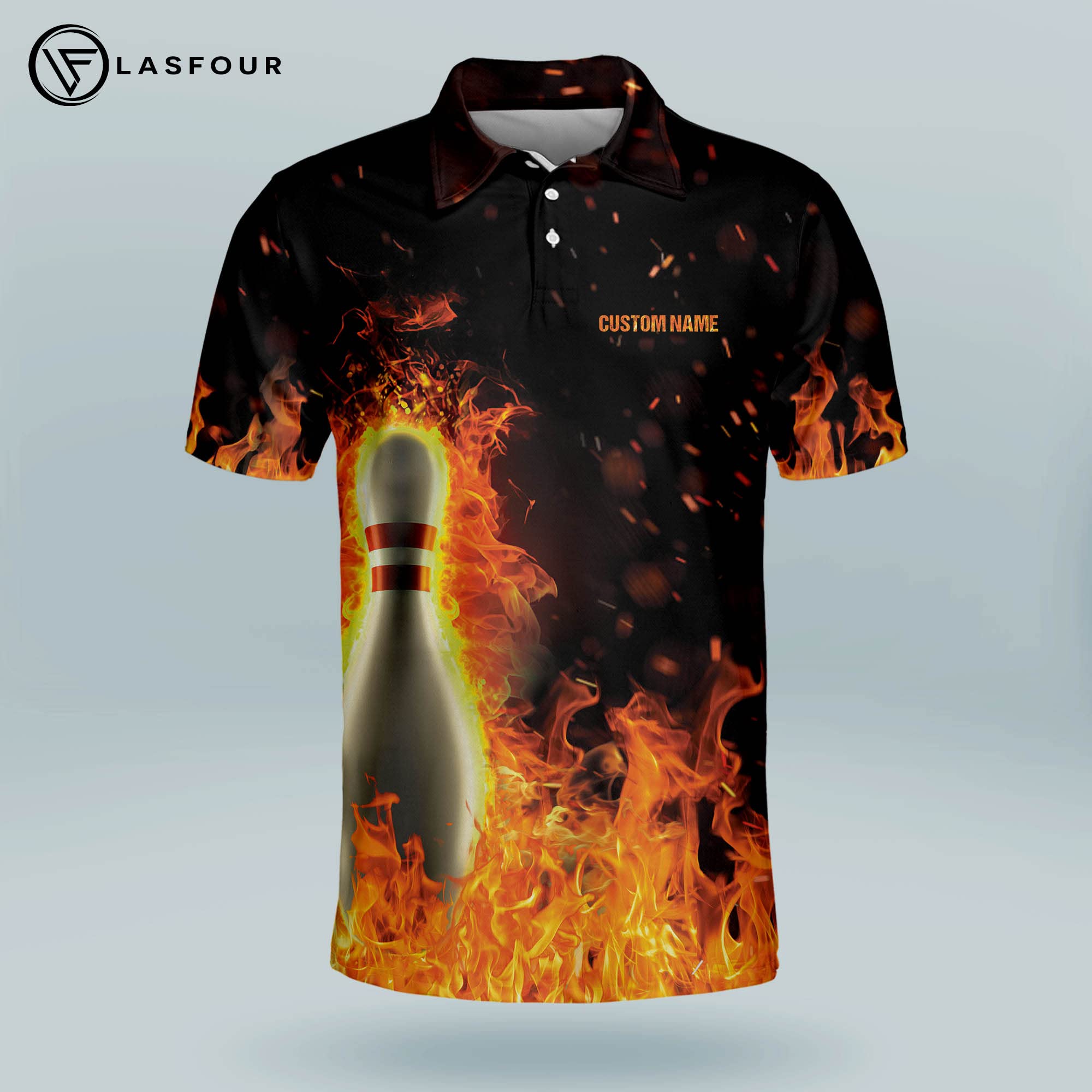Logo Infusion Dye-Sublimated Bowling Jersey (Sash Collar) - I AM Bowling Fun Design 2009 - NO Logo (Men's L) Multicolored