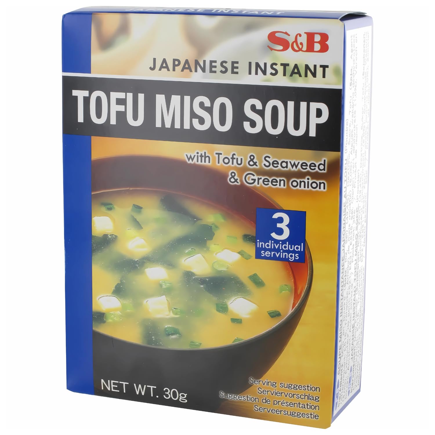 S&B Sopa de miso Tofu instantáneo paquete de 1 x 30 gr 0.03 ml