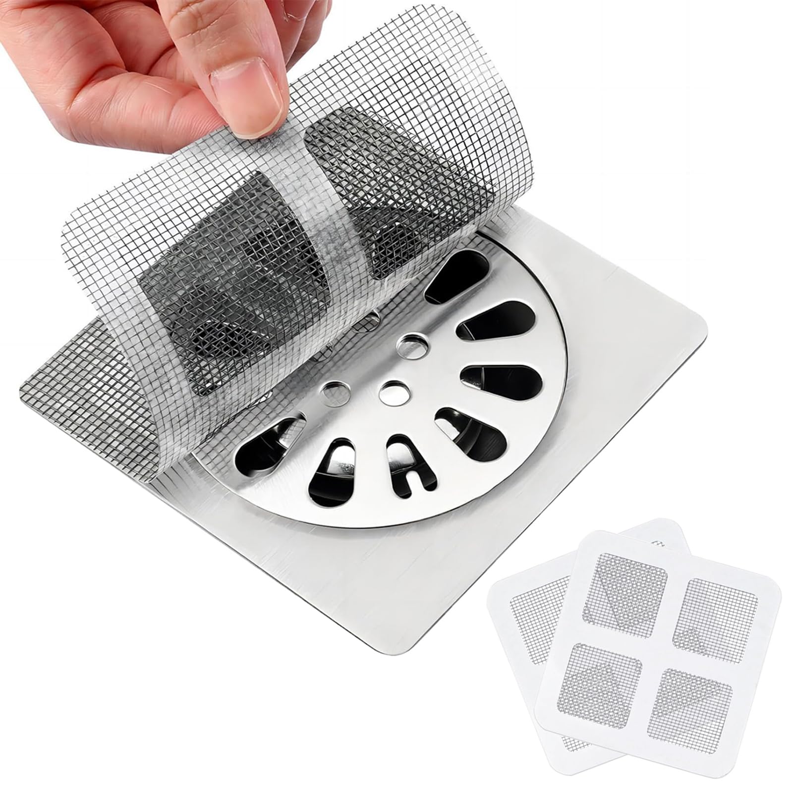 Autocollants Jetables Drain Douche | Lot De 50 | Anti-Cheveux Et Insectes | Facile à Utiliser