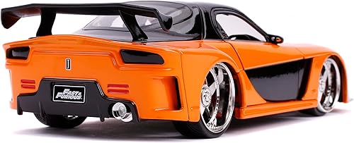 Miniatura 5 de Jada 30732, Han's Mazda RX-7 - Modelo de carro de la película Fast & Furious, en naranja y negro, 1/24 Diecast