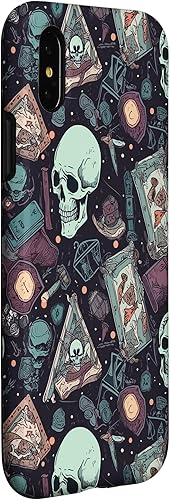 Miniatura 9 de iPhone 13 Pro Max Eerie Tarot Tarjetas y Cristales Patrón Scary Cute Halloween Case