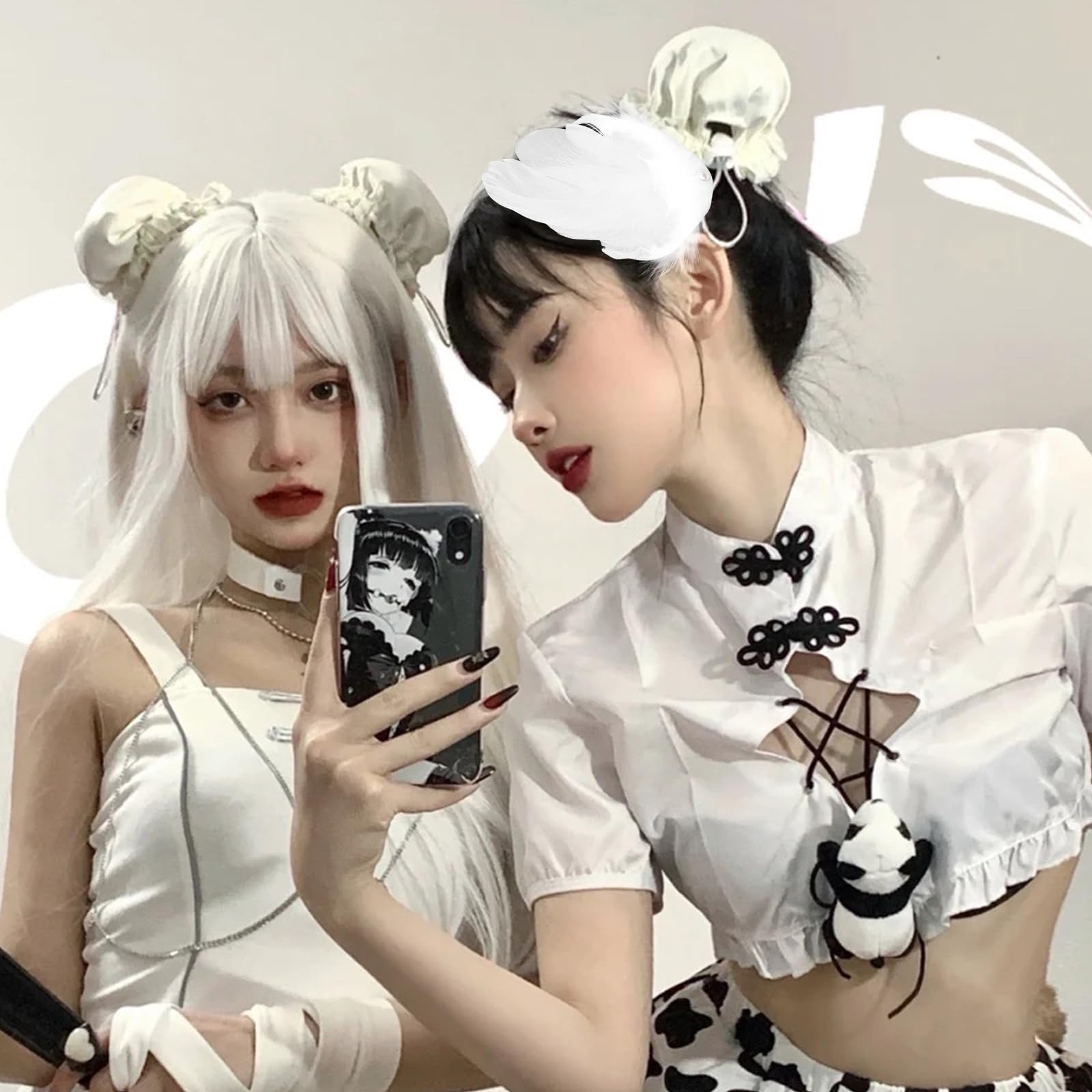 Amazon.com : CANIPHA 2Pcs White Feather Hair Clips, Swan Lake