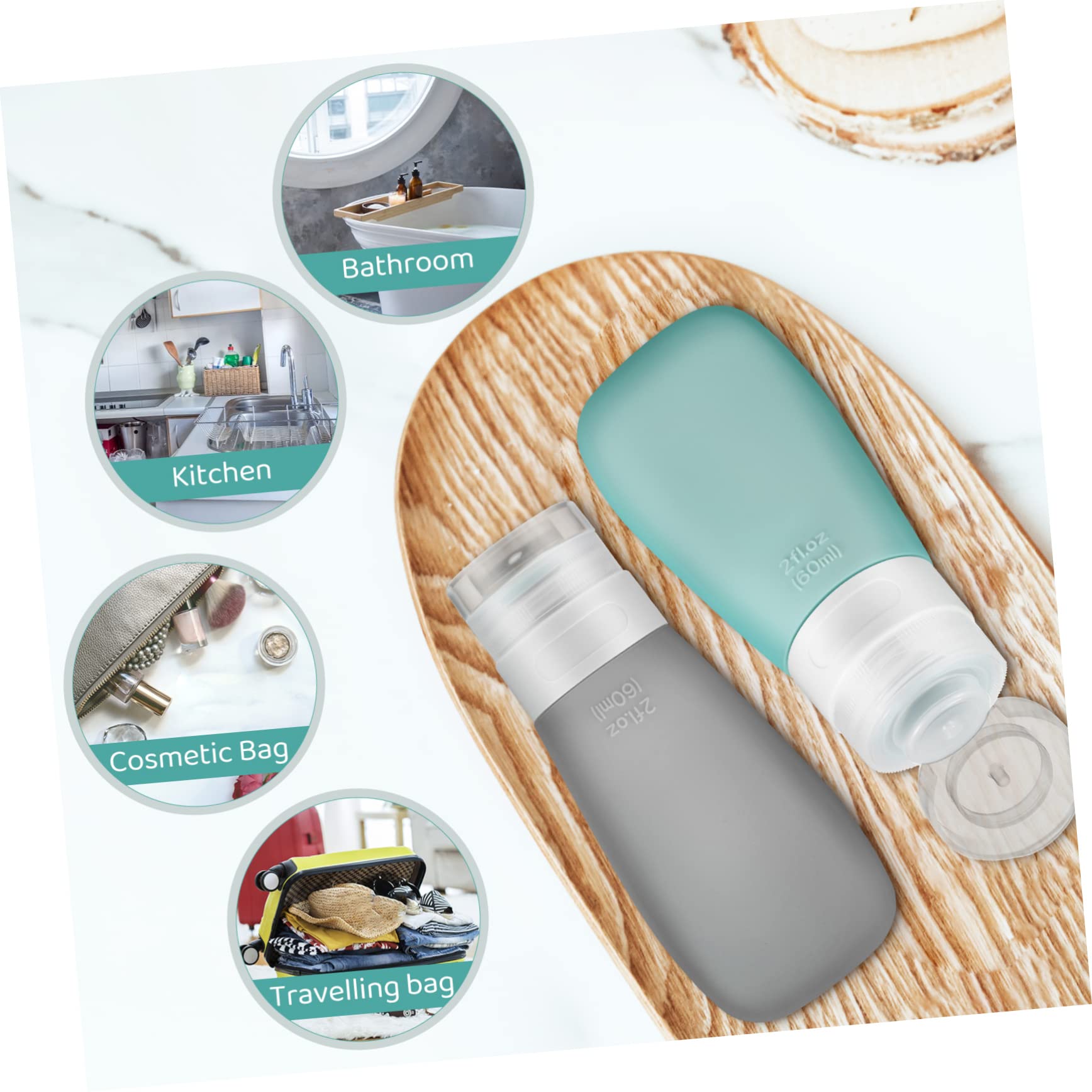 FRCOLOR 12pezzi Flaconi Ricaricabili Squeeze Da Viaggio Contenitori Per Shampoo e Detergenti Impermeabili e Facili Da Riempire Per Bagagli e Attività All Aperto