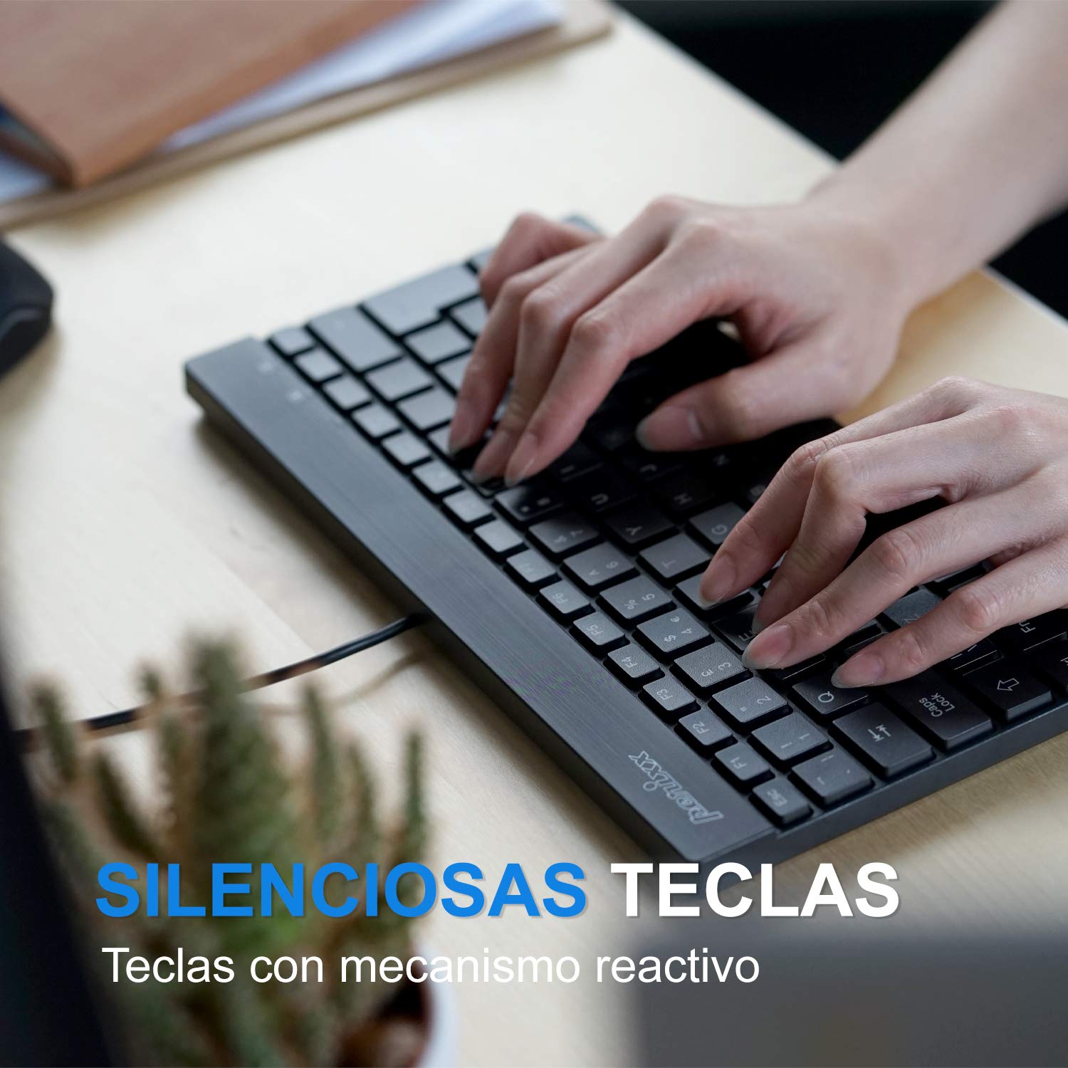 PERIBOARD-426ES Mini Teclado con Cable USB - Negro - QWERTY Español, Negro 3