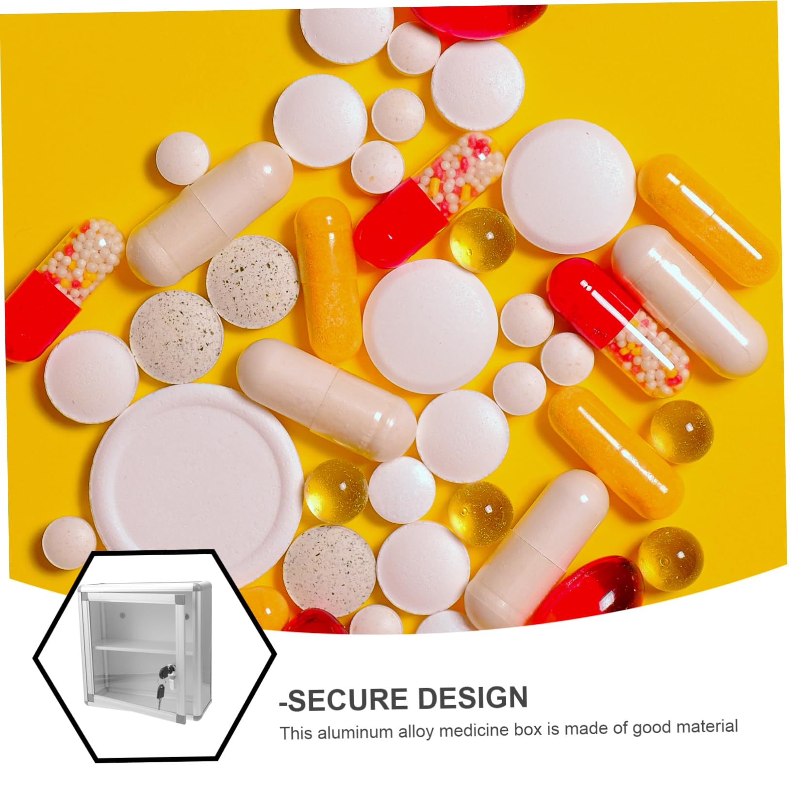 SHERCHPRY Contenitore Per Medicinali Chiusura Custodia Serratura Per Uso Domestico Attrezzatura Medica Medicina Comoda Accessorio Di Stoccaggio Facile Da Aprire e Chiudere