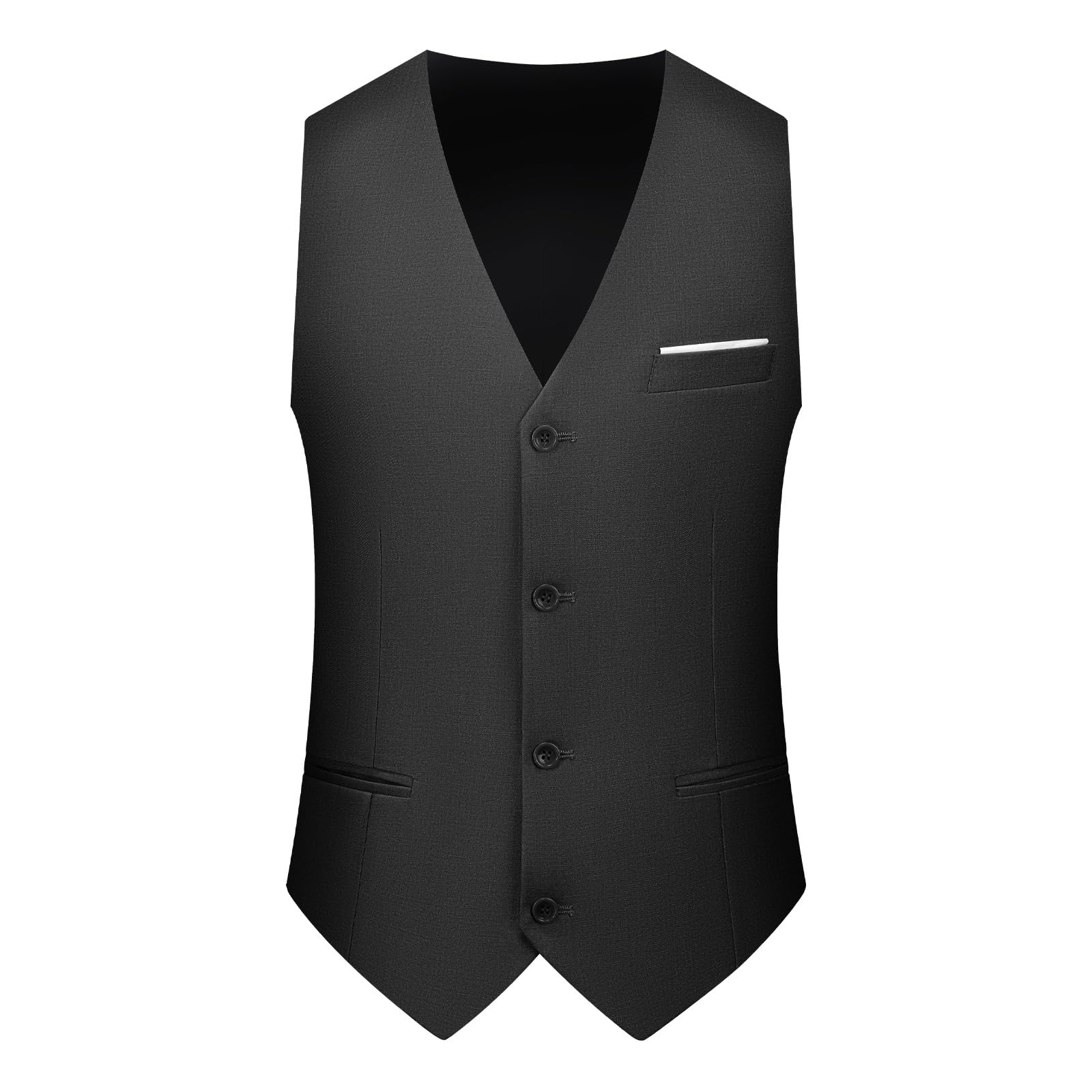 Costumes Hommes Slim Fit 3 Pièces à Deux Boutons Vests de Smoking Formel Mariage Suits Blazer Veste Gilet et Pantalon