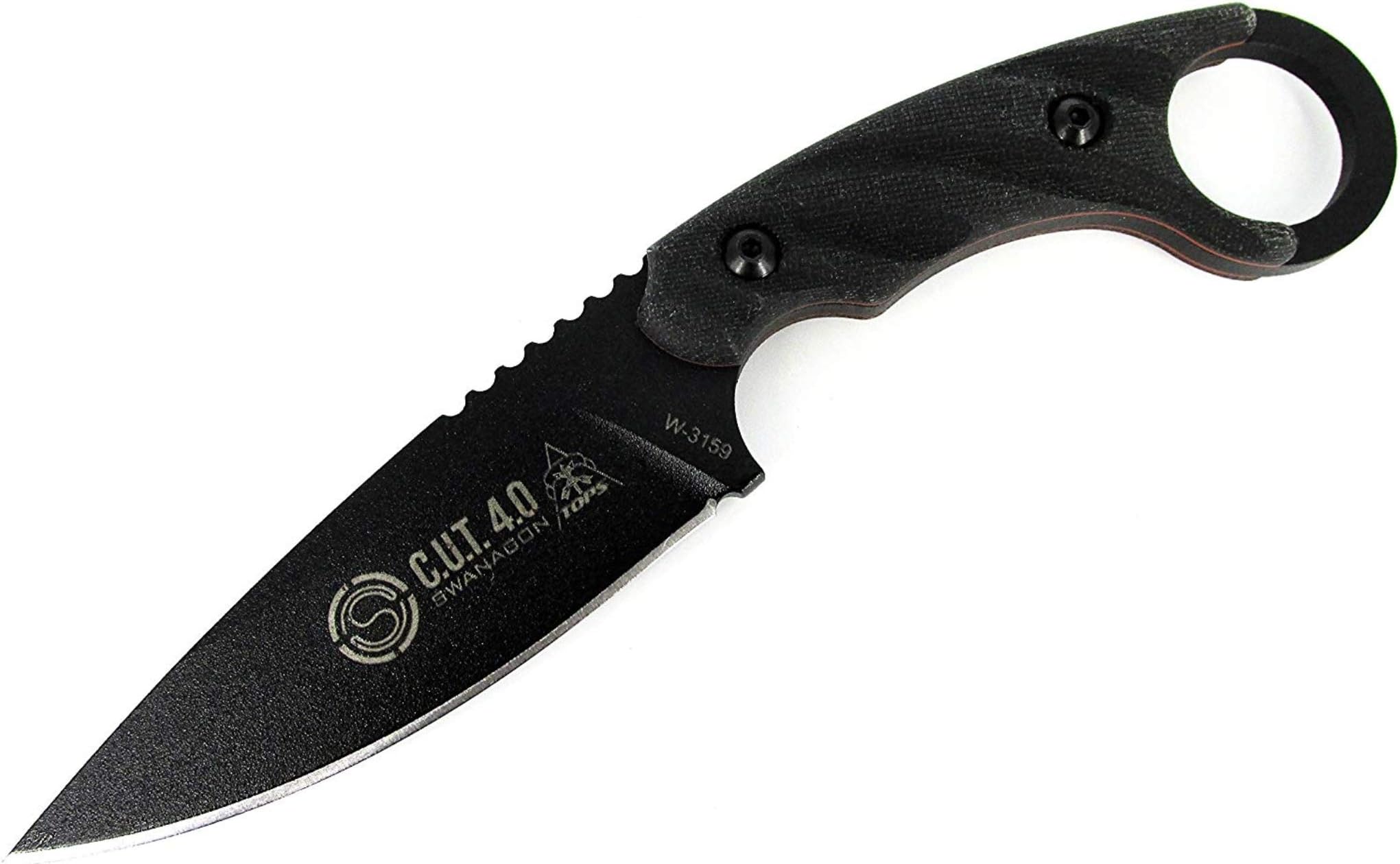 TPCUT40A-BRK Cut Combat Utility Tool Knife, Black